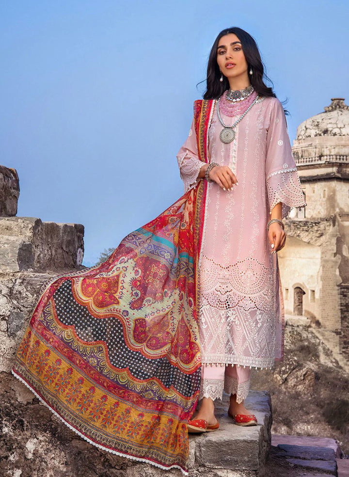 Zainab Chottani Lawn Suit-Pink-Lawn-Net-Aarasta