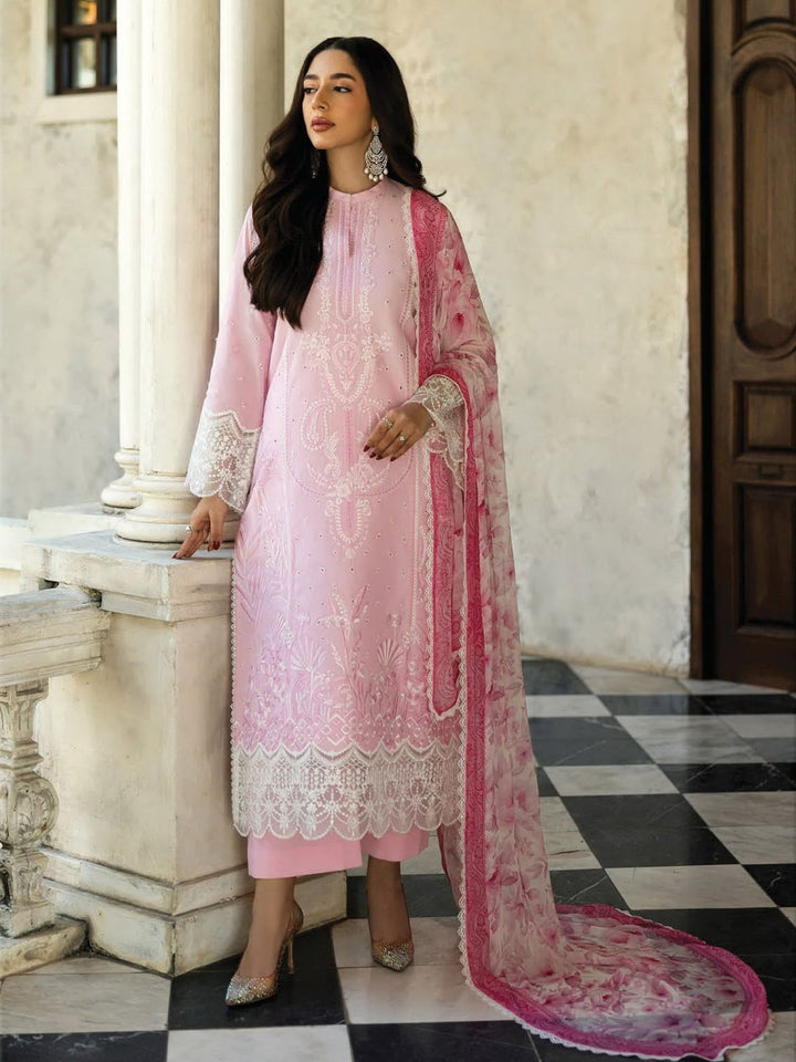 Zainab Chottani Lawn Suit-Pink-Lawn-Aarasta