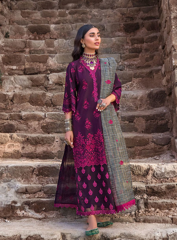 Zainab Chottani Lawn Suit-Purple-Lawn-Net-Aarasta