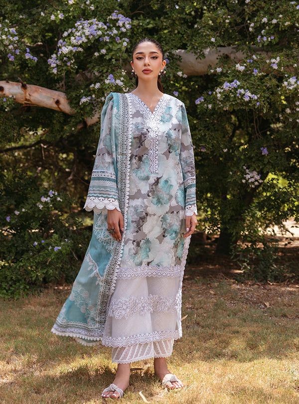 Zainab Chottani Lawn Suit-Sea Green-Lawn-Lawn-Aarasta
