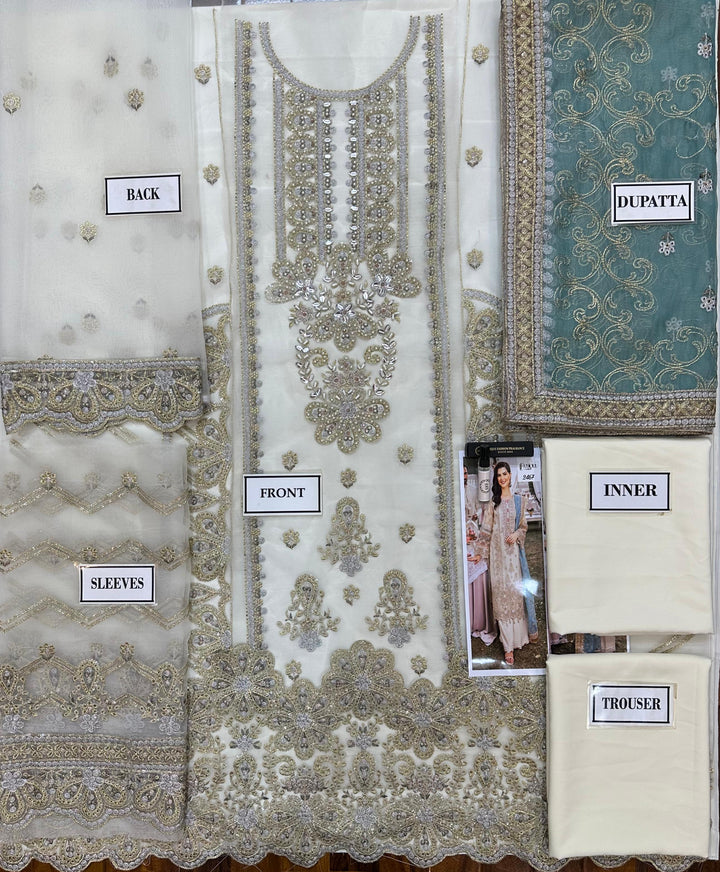 Adan Libas Organza Suit-Aarasta