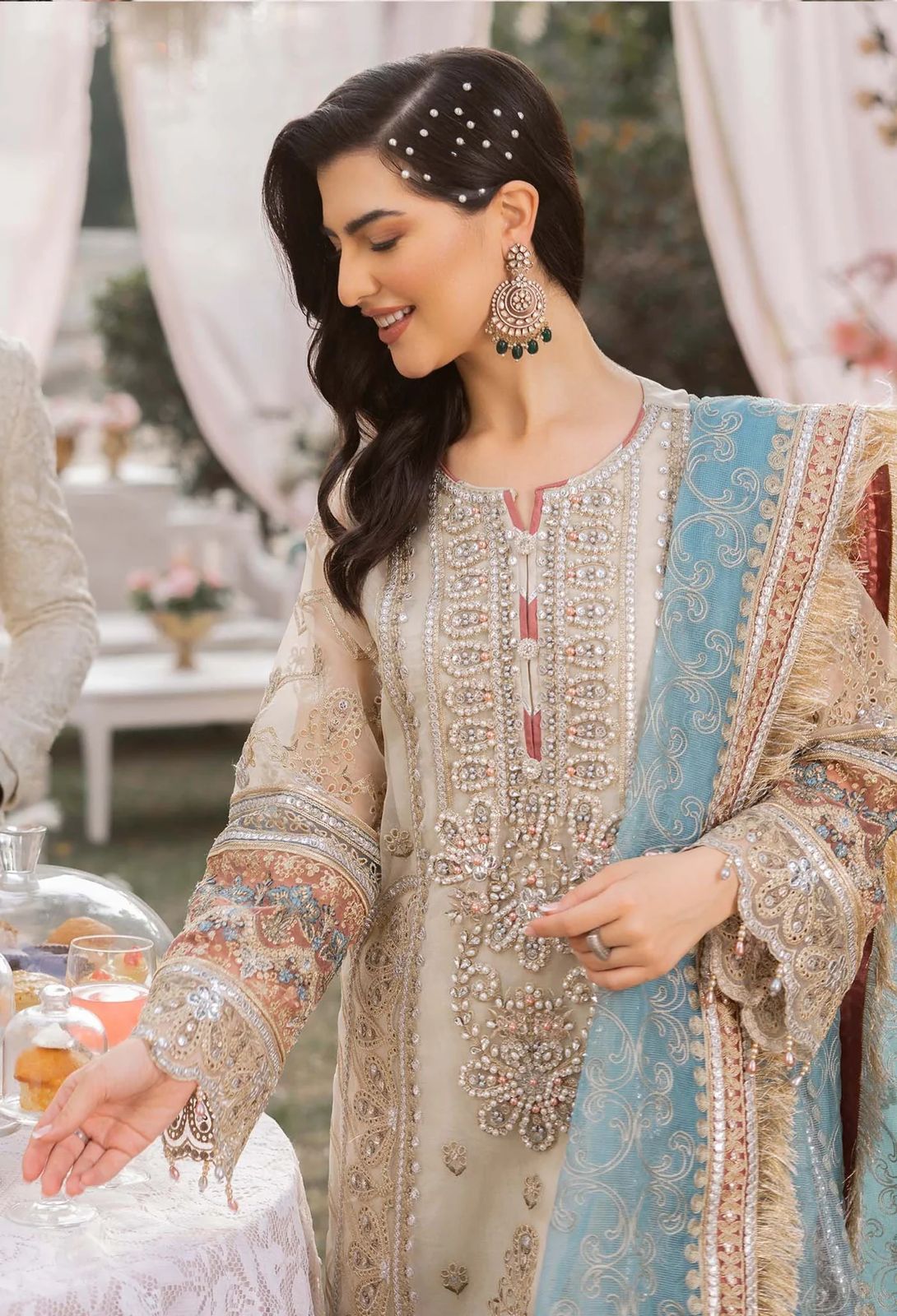 Adan Libas Organza Suit-Aarasta