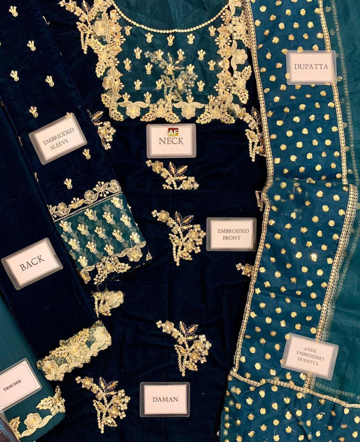 Afrozeh Velvet Suit-Aarasta