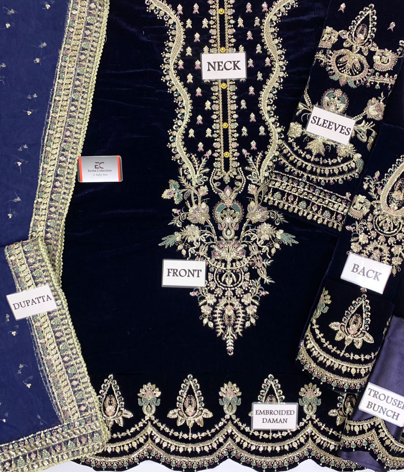 Afrozeh Velvet Suit-Aarasta