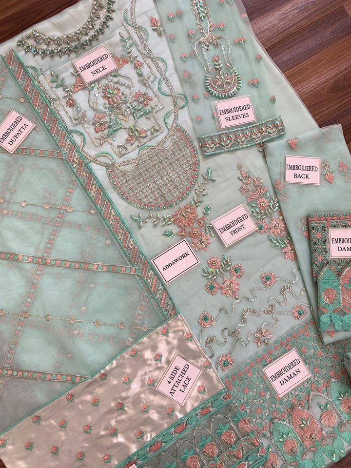 Afrozeh Organza Suit-Aarasta