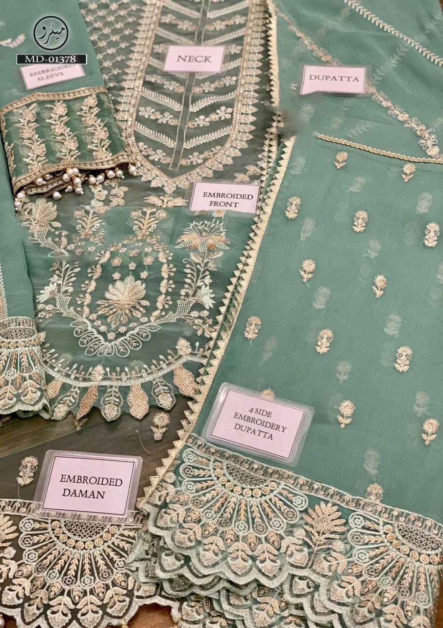 Afrozeh Chiffon Suit-Aarasta