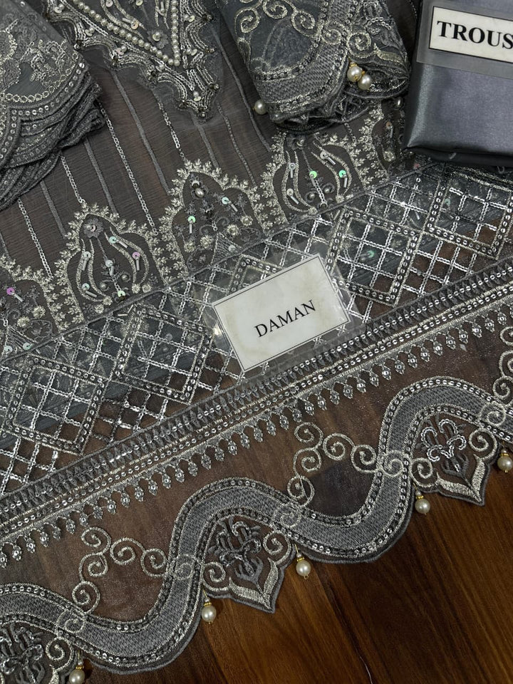 Afrozeh Chiffon Suit-Aarasta