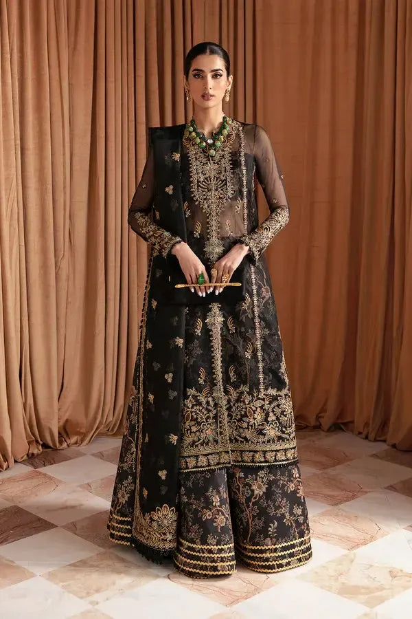 Ayzel Chiffon Suit-Black-Chiffon-Aarasta