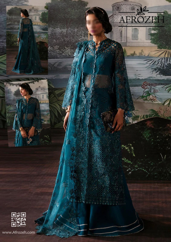 Afrozeh Organza Suit-Zinc-Organza-Aarasta