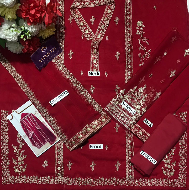 Agha Noor Chiffon Suit-Aarasta