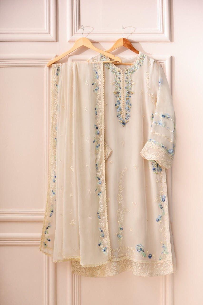 Agha Noor Chiffon Suit-White-Chiffon-Aarasta