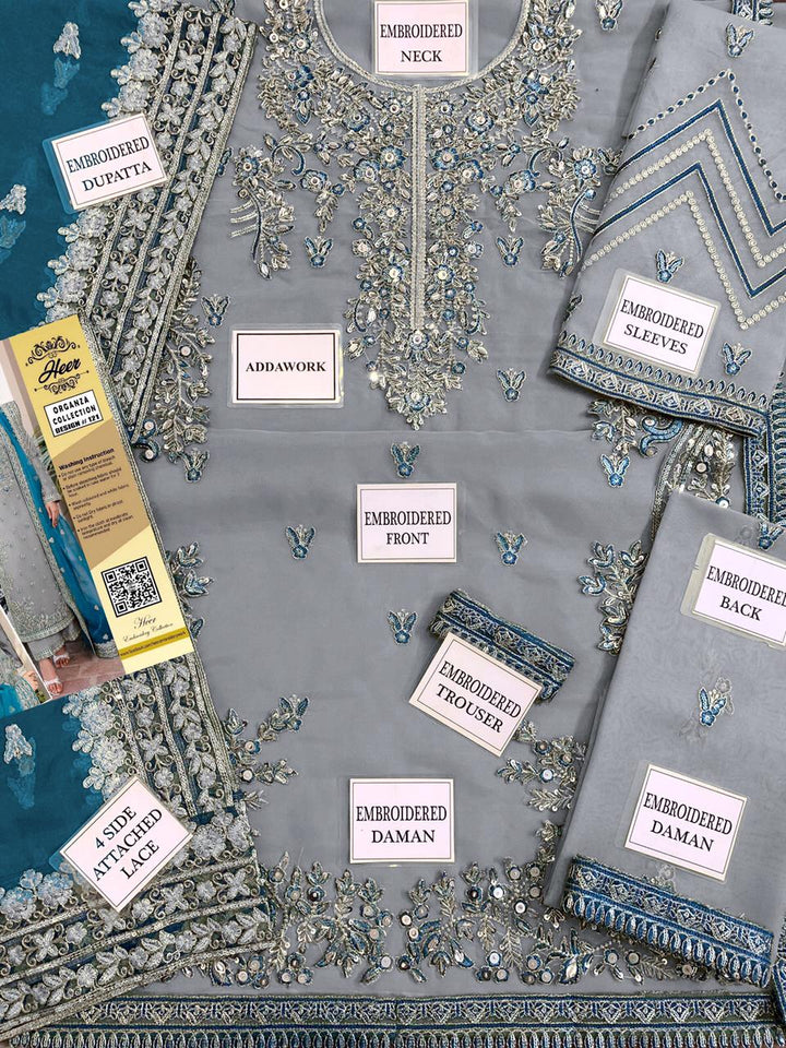 Akbar Aslam Organza Suit-Aarasta