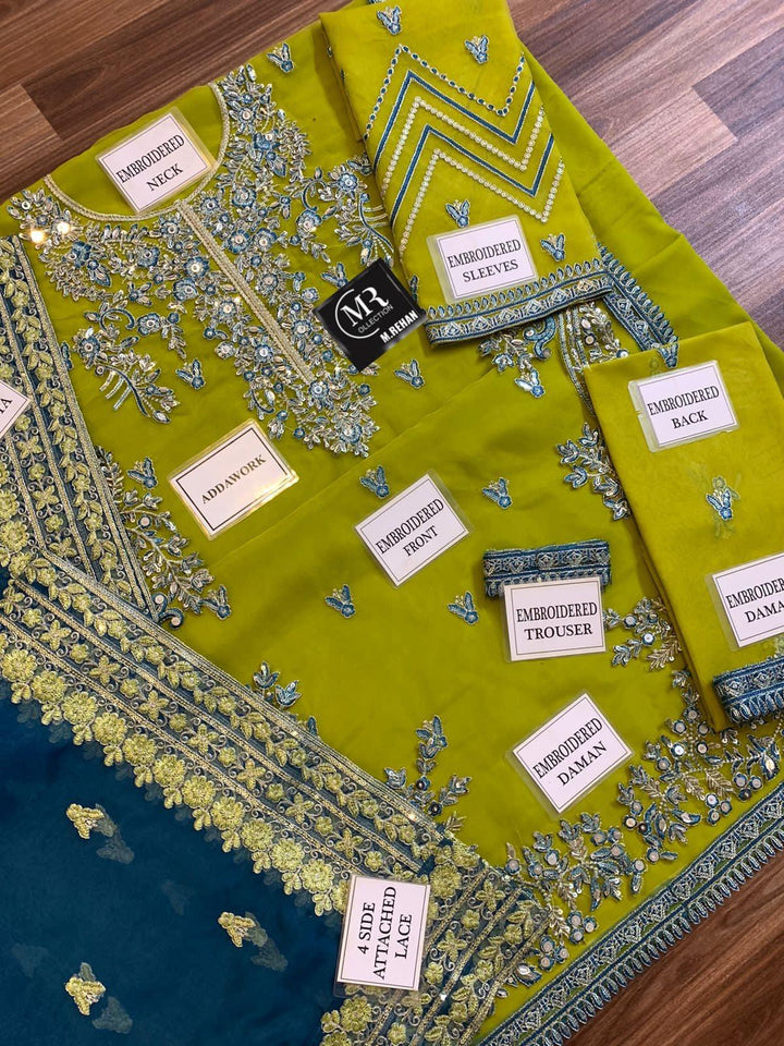 Akbar Aslam Organza Suit-Aarasta