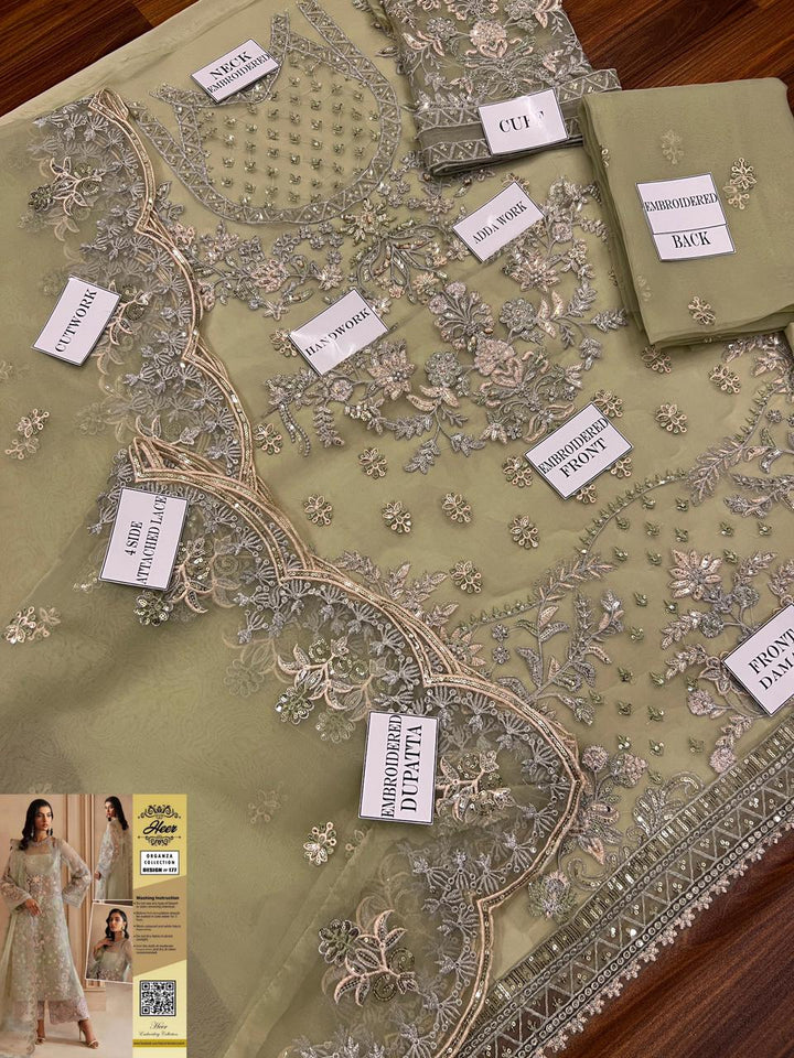 Akbar Aslam Organza Suit-Aarasta