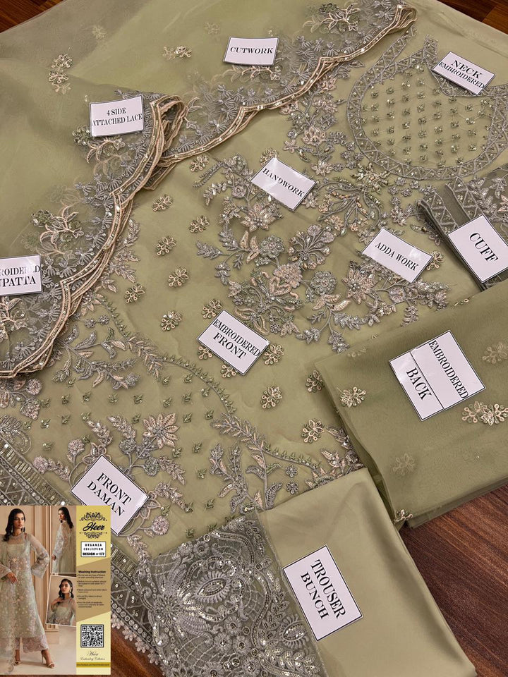 Akbar Aslam Organza Suit-Aarasta