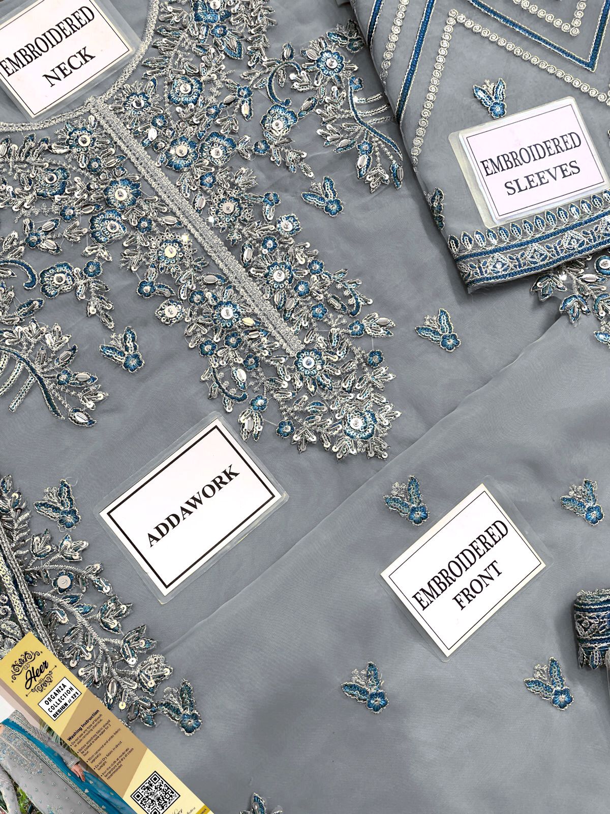 Akbar Aslam Organza Suit-Aarasta