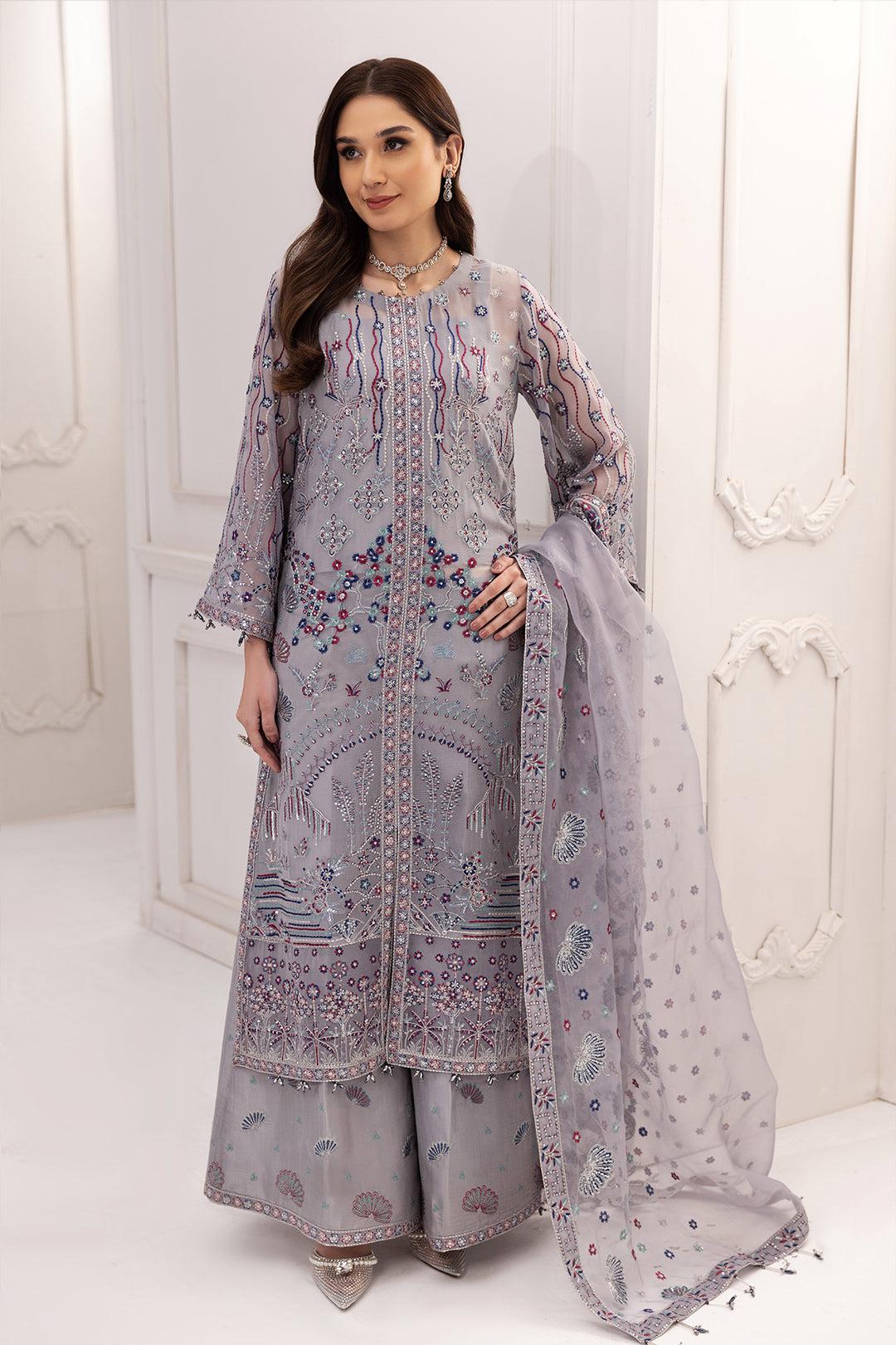 Alizeh Organza Suit-Grey-Organza-Aarasta