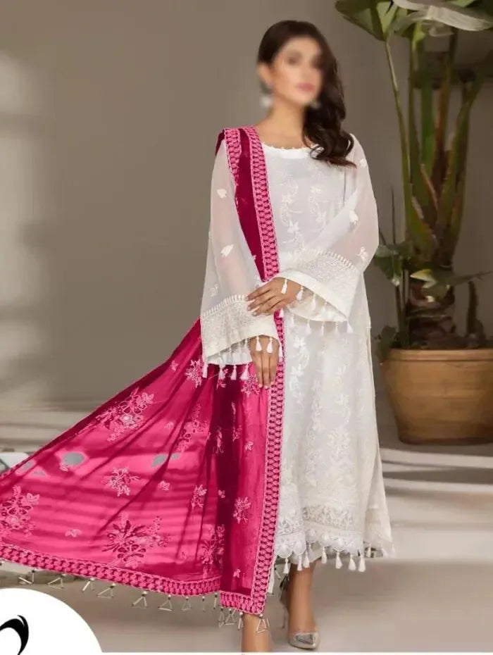 Alizeh Organza Suit-White-Organza-Aarasta