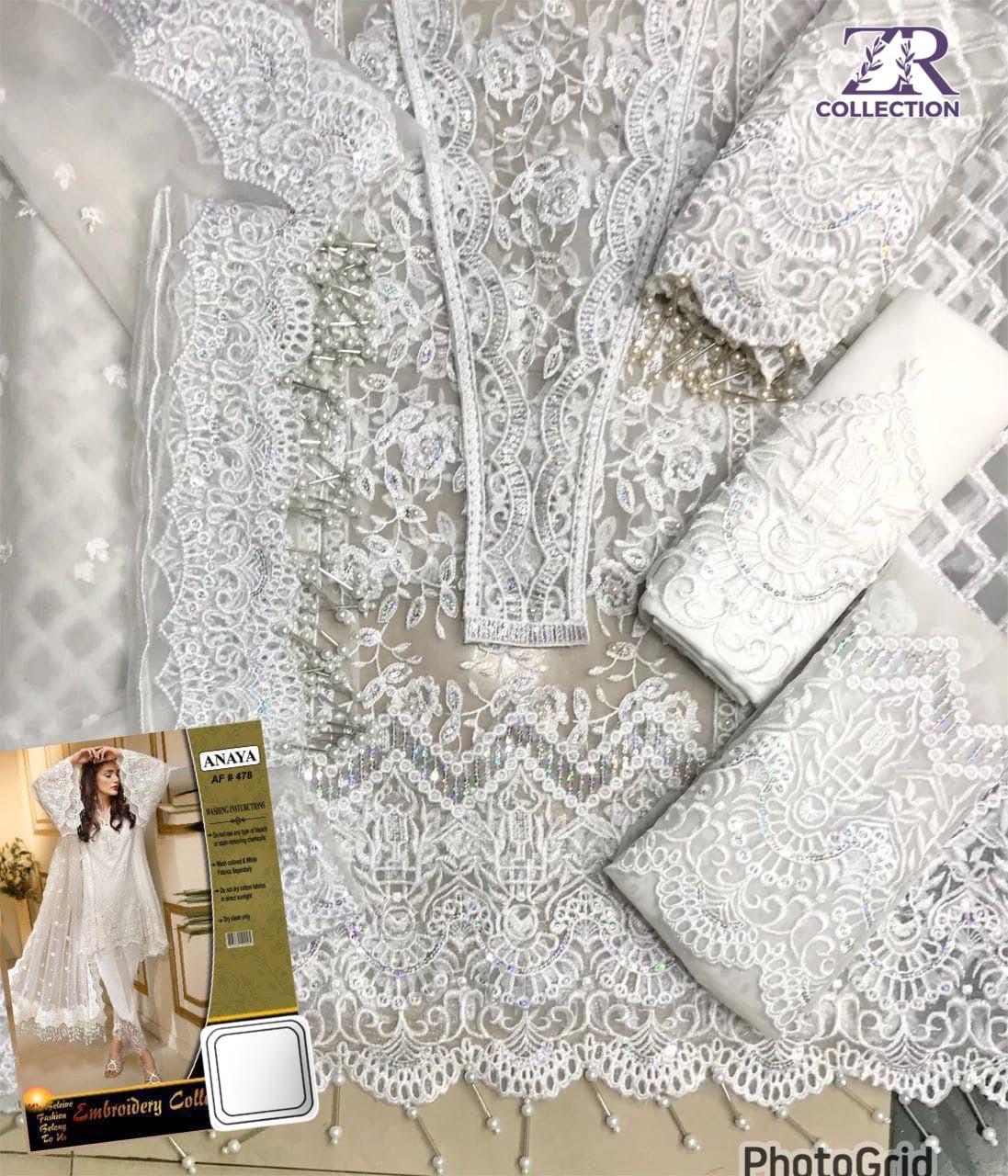 Anaya Organza Suit-Aarasta
