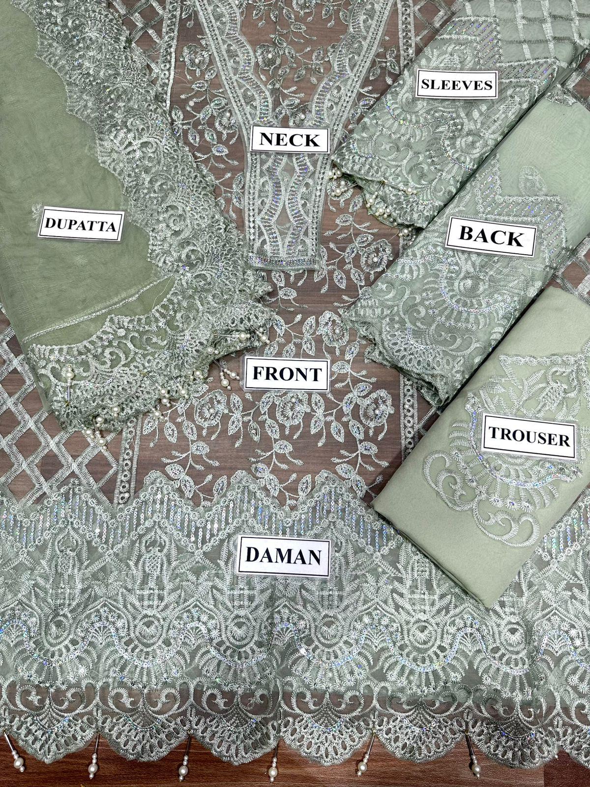 Anaya Organza Suit-Aarasta