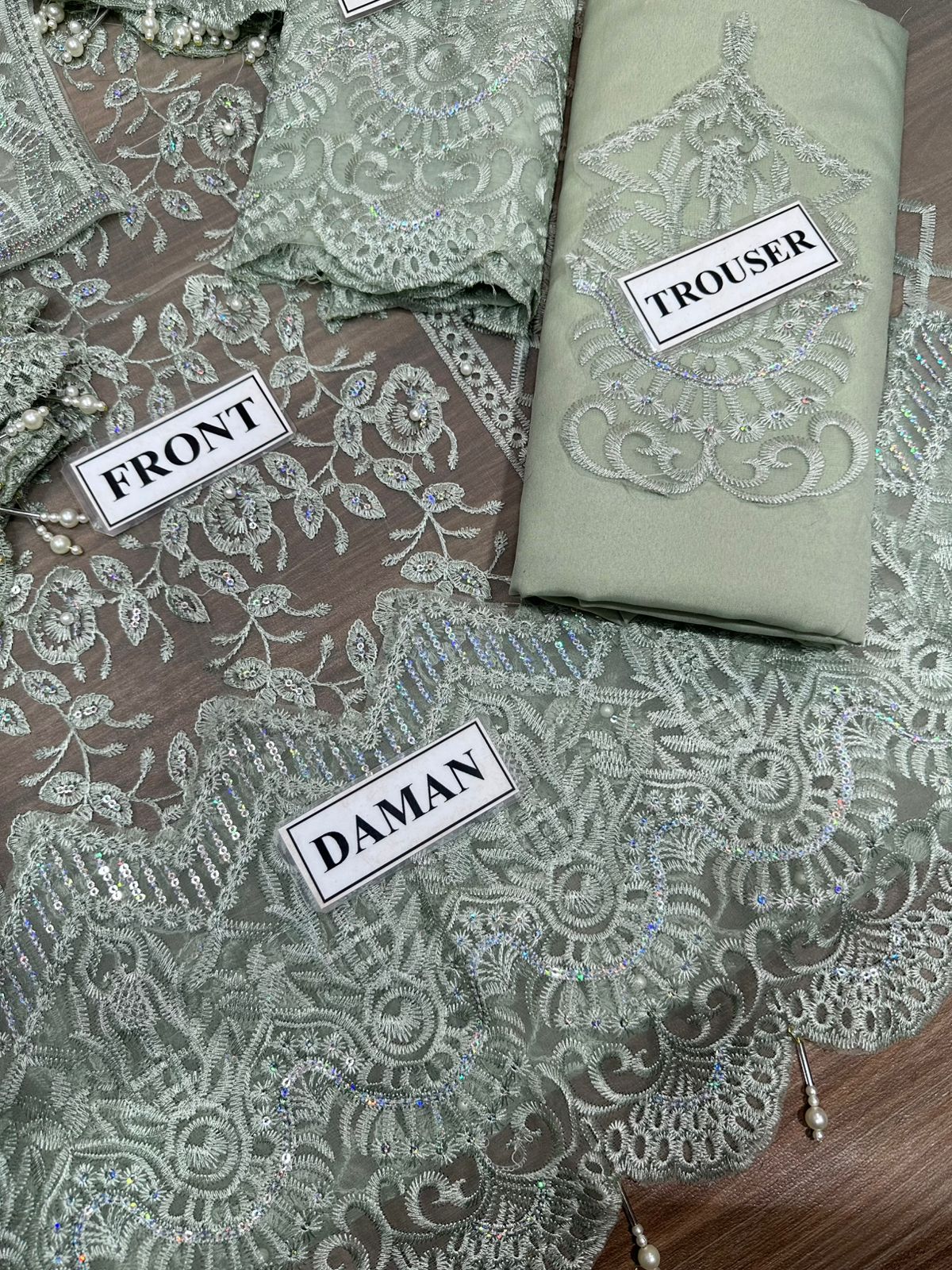Anaya Organza Suit-Aarasta
