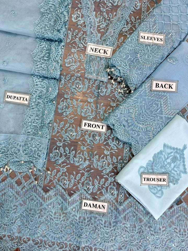 Anaya Organza Suit-Aarasta