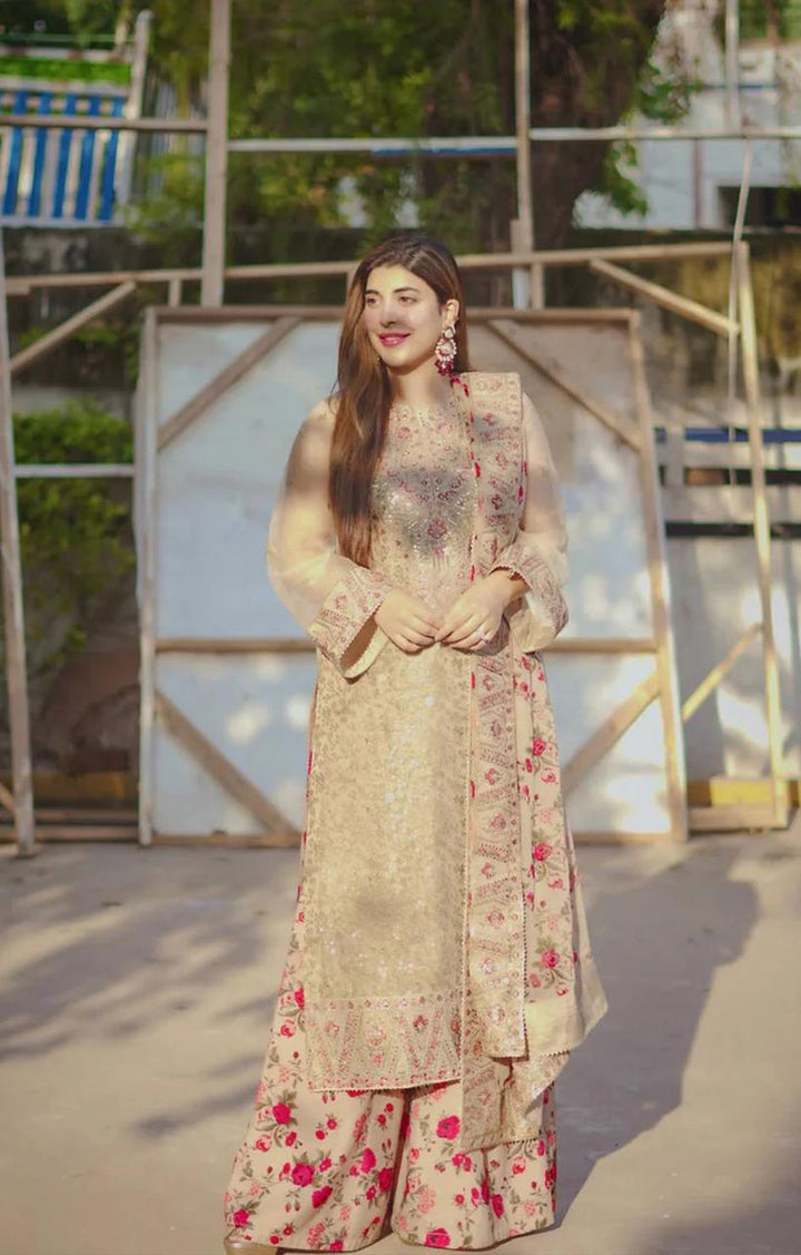 Aneelas Organza Suit-Aarasta