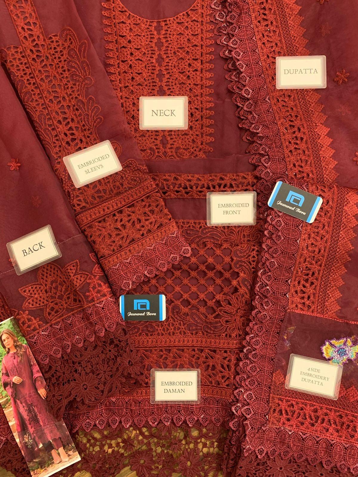 Aneela's Organza Suit-Aarasta