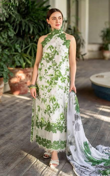 Asifa and Nabeel Silk Suit-Green-Silk-Aarasta