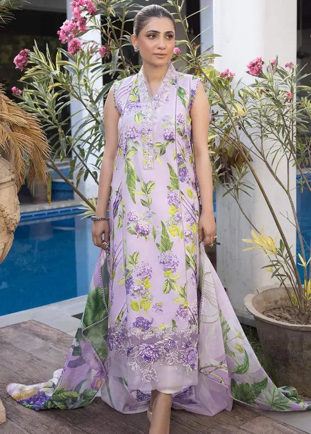 Asifa and Nabeel Silk Suit-Purple-Silk-Aarasta