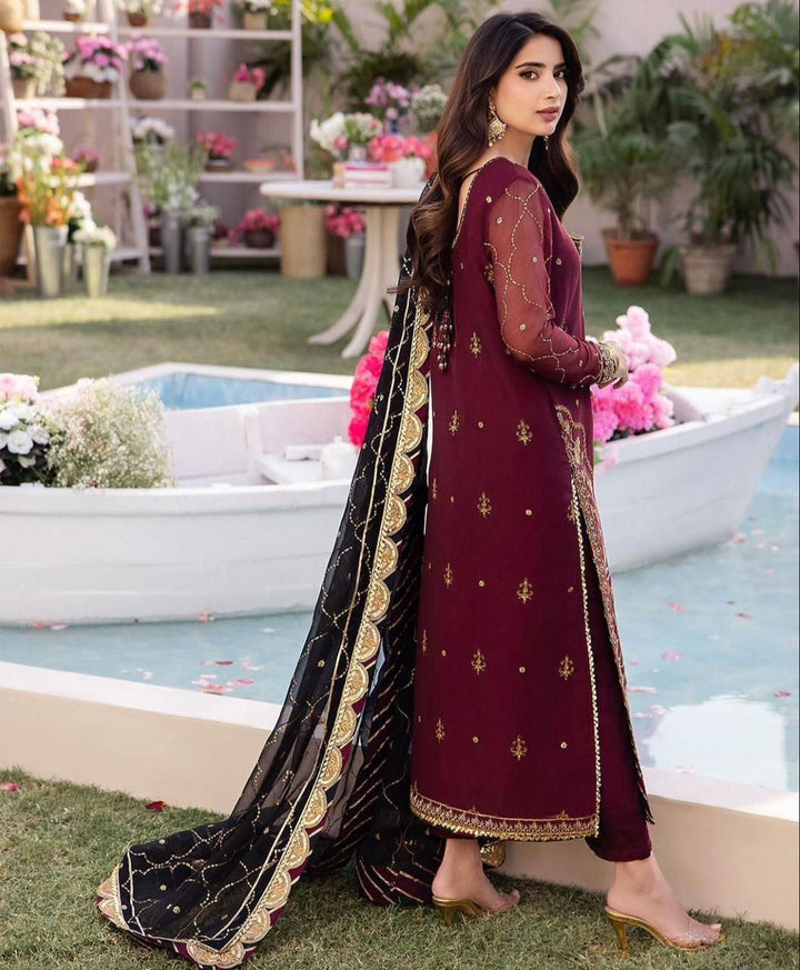 Asim Jofa Chiffon Suit-Aarasta