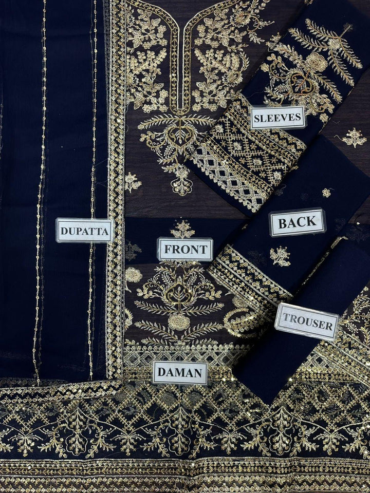 Asim Jofa Chiffon Suit-Aarasta