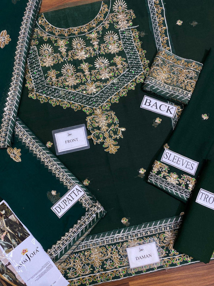 Asim Jofa Chiffon Suit-Aarasta