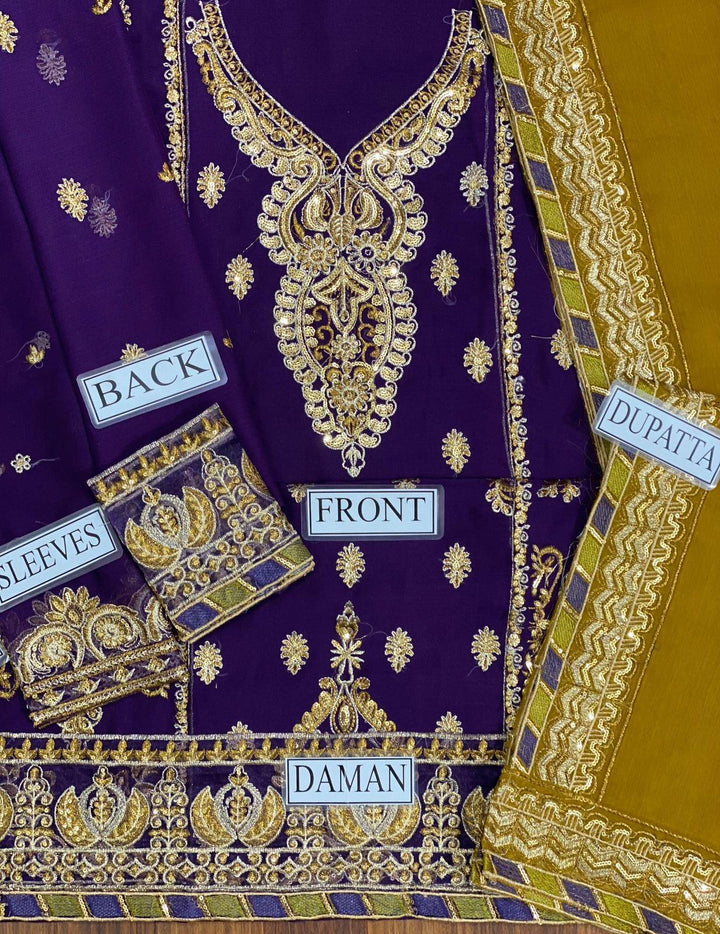 Asim Jofa Chiffon Suit-Aarasta