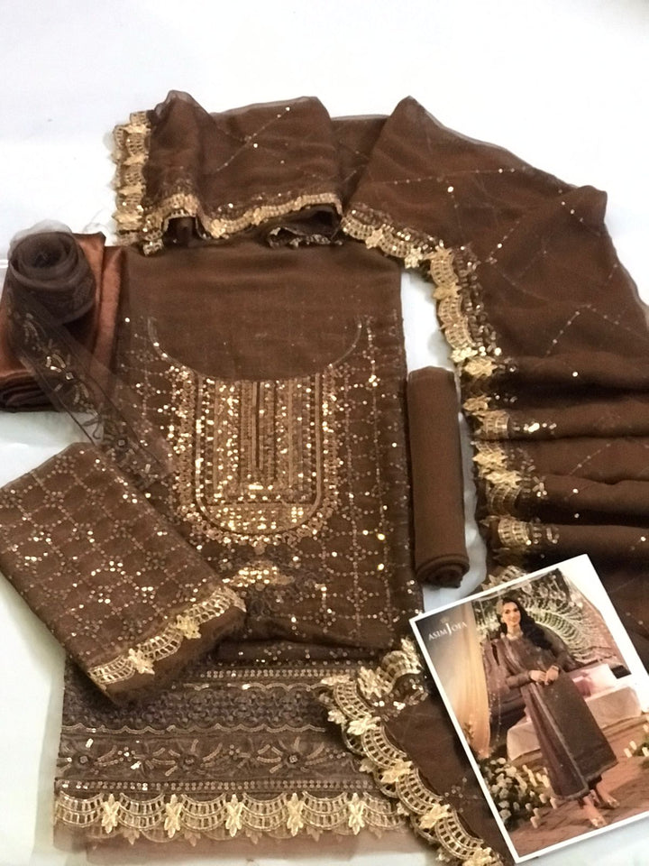 Asim Jofa Chiffon Suit-Aarasta