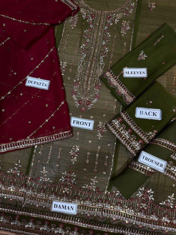 Asim Jofa Chiffon Suit-Aarasta