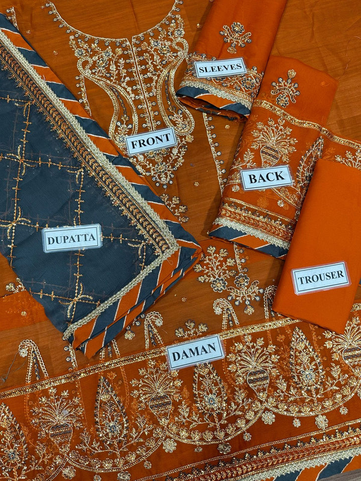 Asim Jofa Chiffon Suit-Aarasta