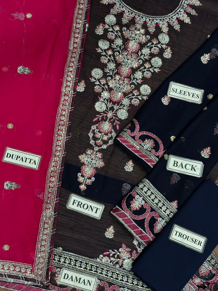 Asim Jofa Chiffon Suit-Aarasta