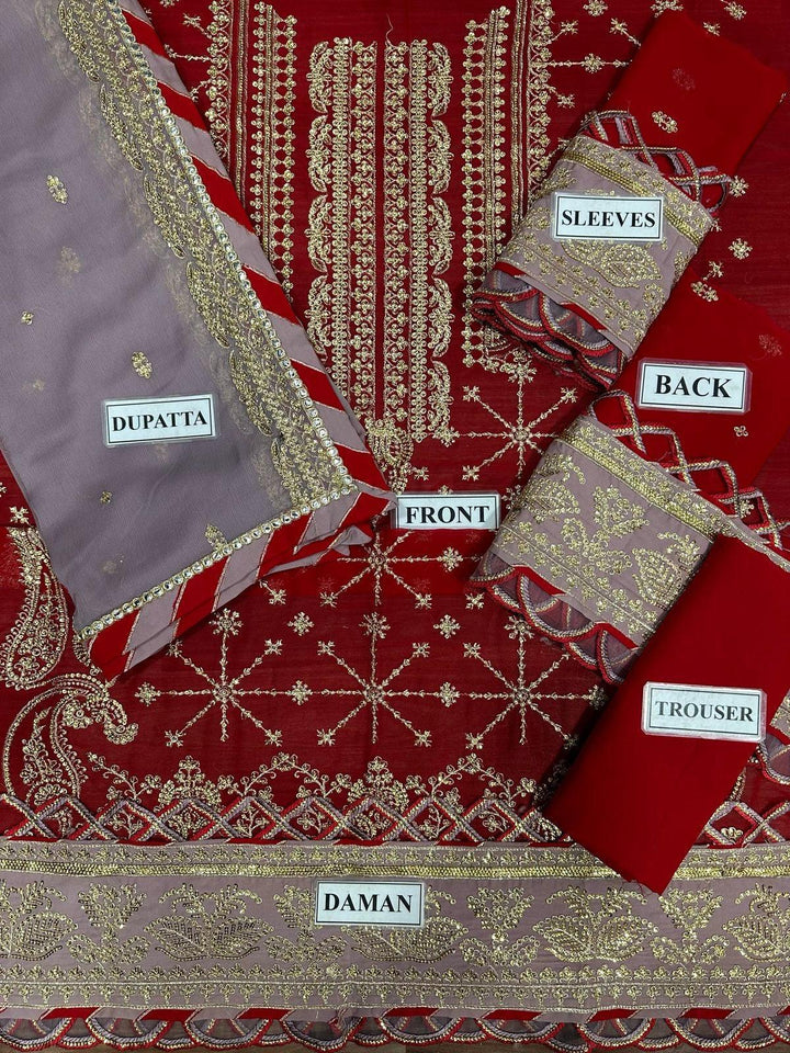 Asim Jofa Chiffon Suit-Aarasta