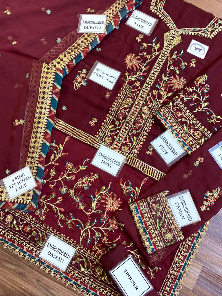 Asim Jofa Chiffon Suit-Aarasta