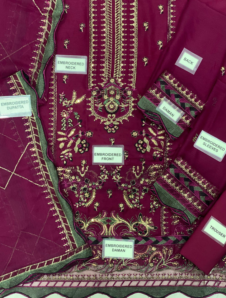 Asim Jofa Chiffon Suit-Aarasta