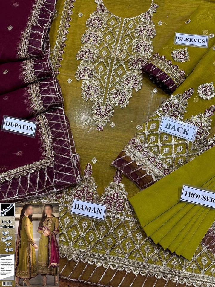 Asim Jofa Chiffon Suit-Aarasta