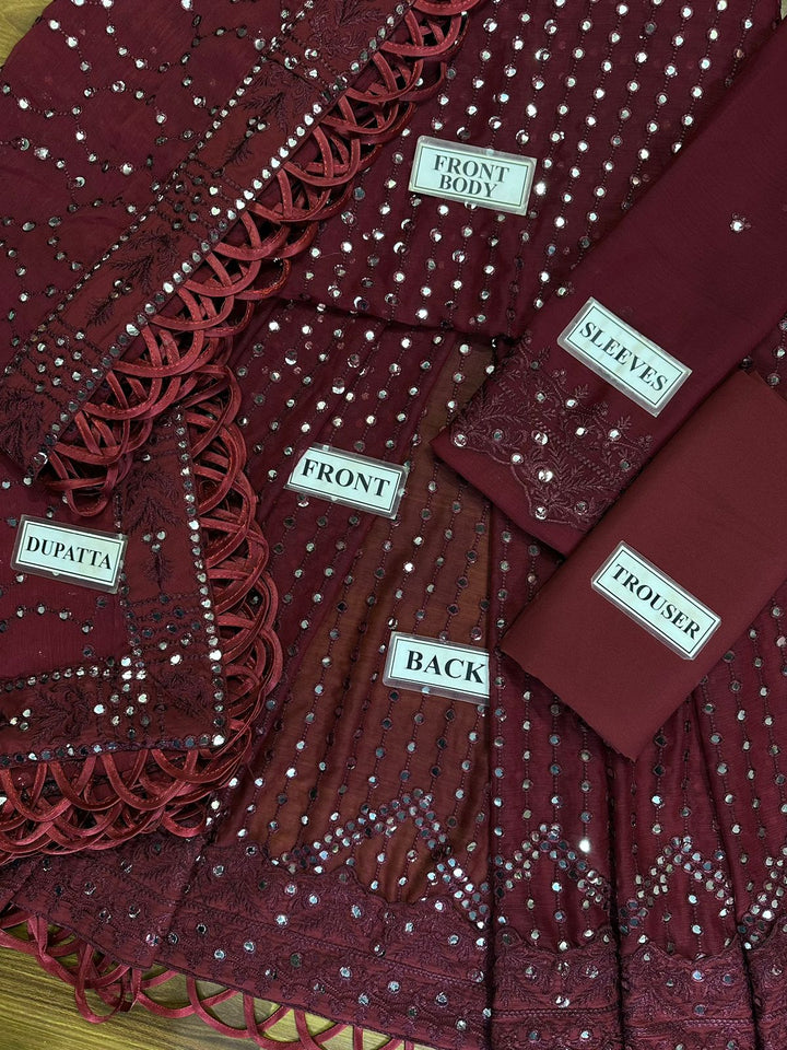 Asim Jofa Chiffon Suit-Aarasta