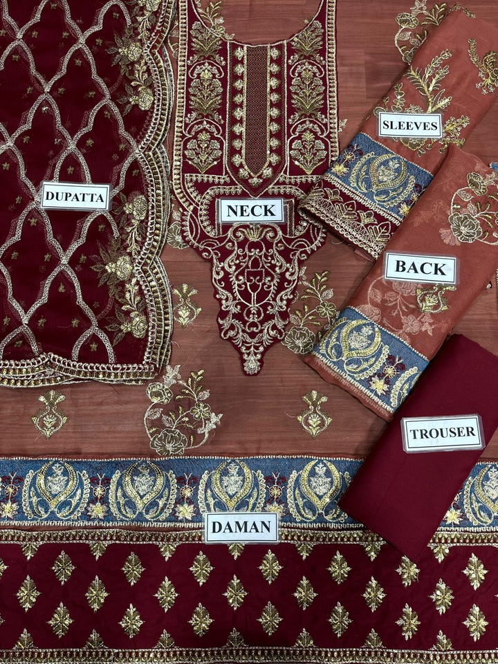 Asim Jofa Chiffon Suit-Aarasta