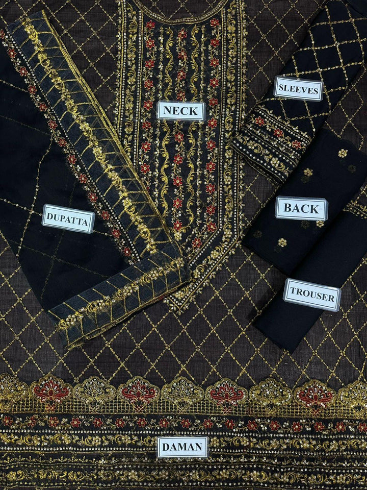 Asim Jofa Chiffon Suit-Aarasta