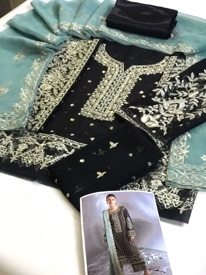 Asim Jofa Chiffon Suit-Aarasta