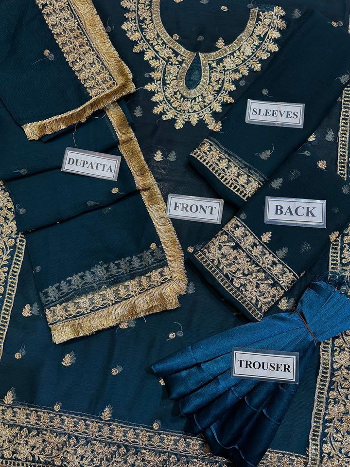 Asim Jofa Chiffon Suit-Aarasta