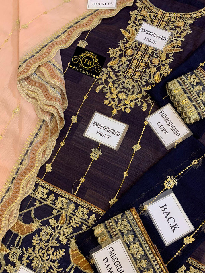 Asim Jofa Chiffon Suit-Aarasta