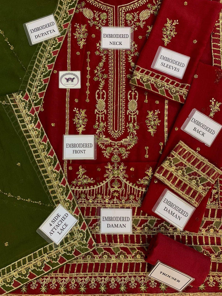 Asim Jofa Chiffon Suit-Aarasta