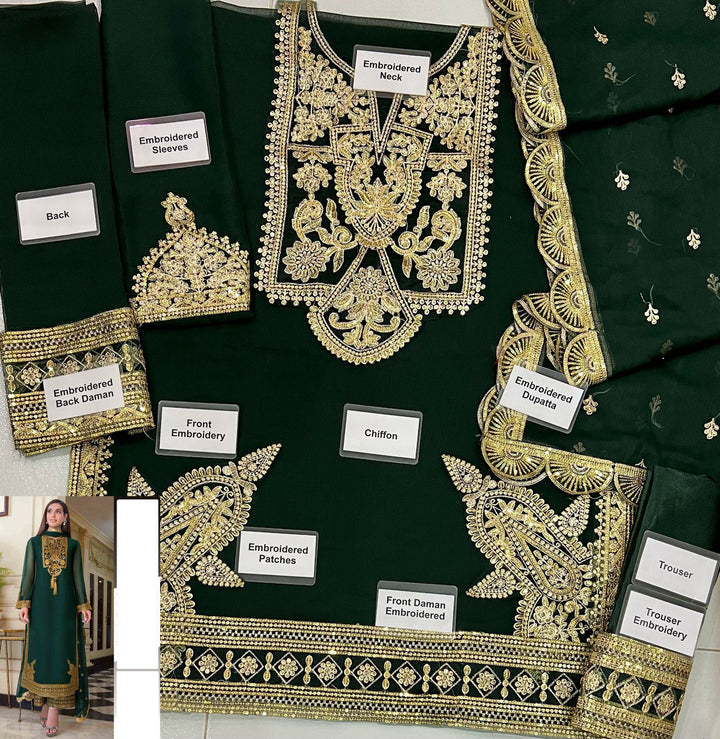 Asim Jofa Chiffon Suit-Aarasta